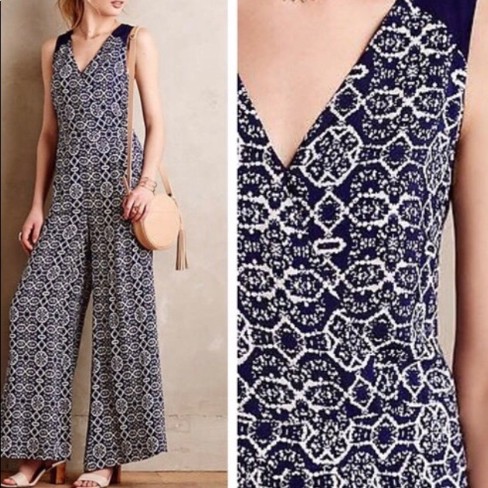 Blue and white anthropology jumper